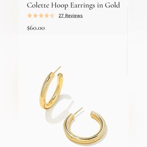 NEW in box Kendra Scott gold hoop earrings